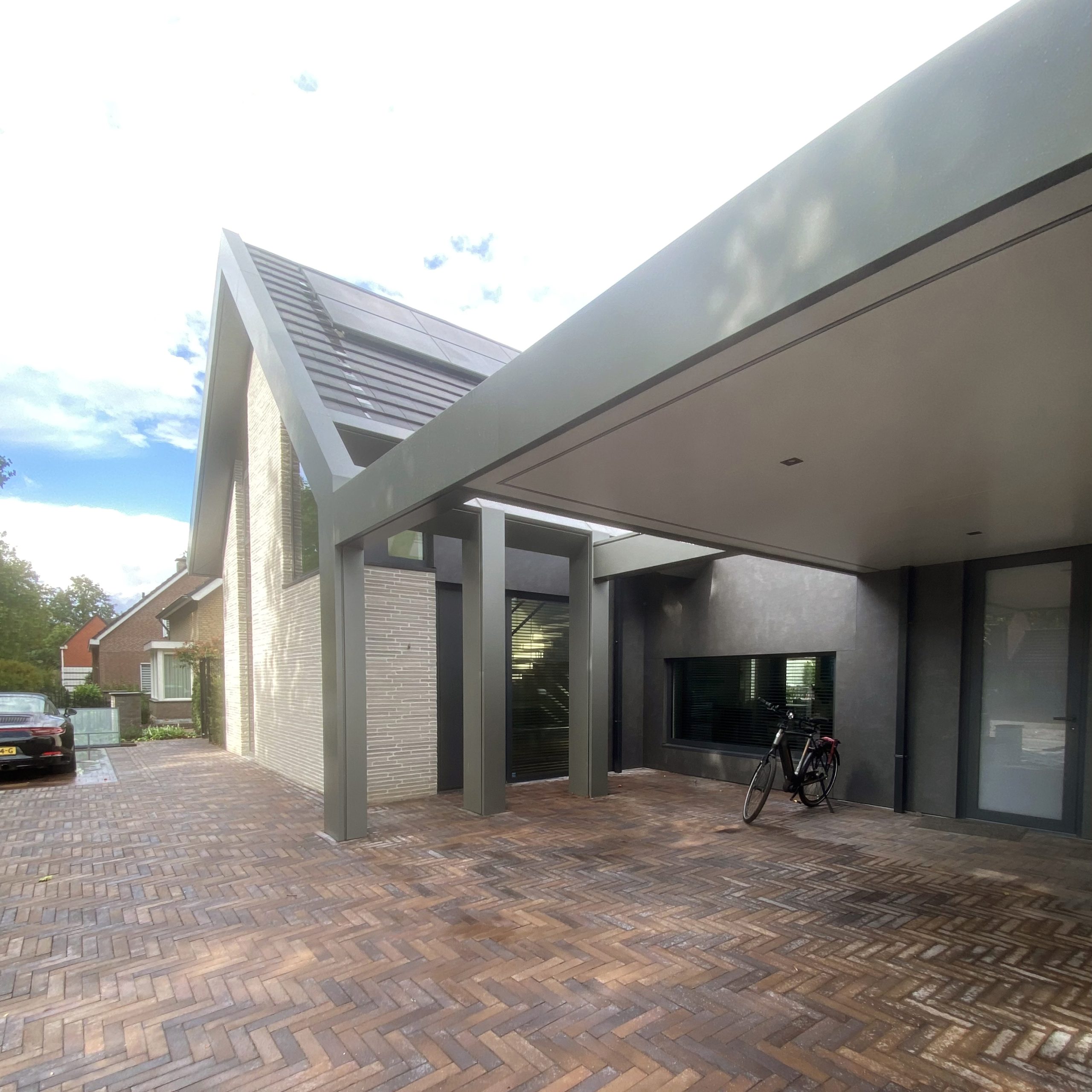 aluminium composiet gevelbekleding alucobond op villa